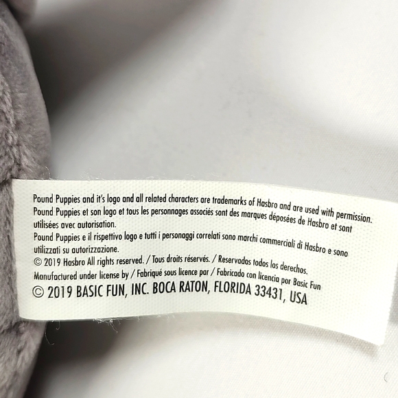 Hasbro 18" Pound Puppies Plush - Grey with Brown spots - Picture 9 of 16